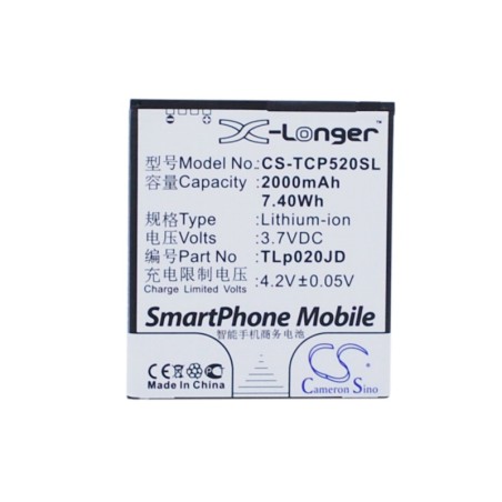 Batterie pour TCL P518L (2000 mAh/7.4 Wh, 3.7 V)