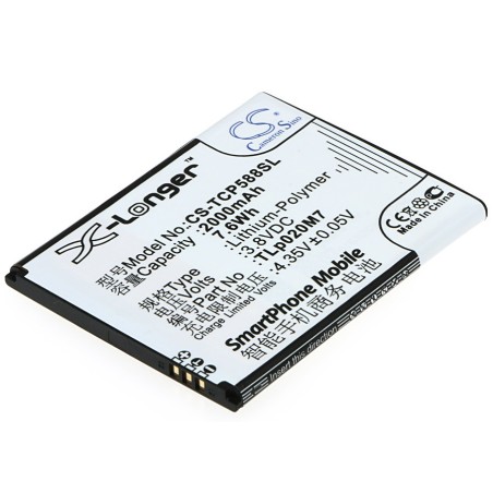 Batterie pour TCL TLp020M7 (2000 mAh/7.6 Wh, 3.8 V)