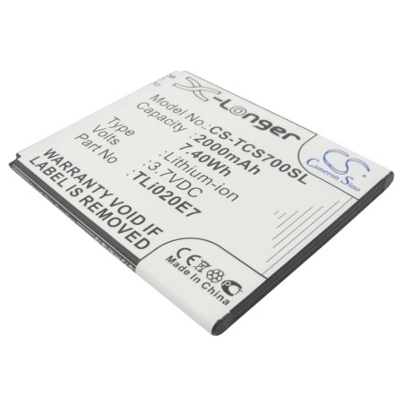 Batterie pour TCL TLi020JD (2000 mAh/7.4 Wh, 3.7 V)