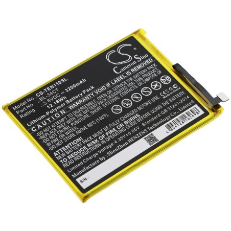Batterie pour Tecno Camon iSky3 (3200 mAh/12.16 Wh, 3.8 V)