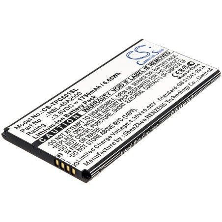 Batterie pour Neffos TP601E (1750 mAh/6.65 Wh, 3.8 V)