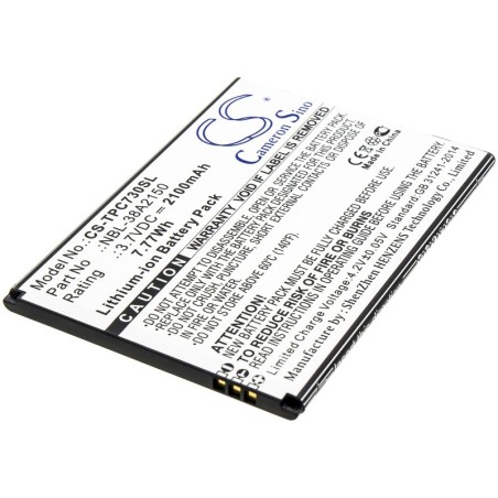 Batterie pour Neffos C7 Lite (2100 mAh/7.77 Wh, 3.7 V)