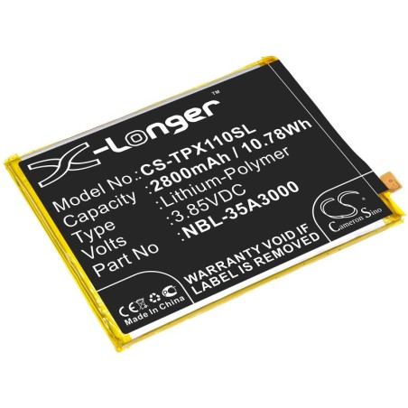 Batterie pour TP-Link NBL-35A3000 (2800 mAh/10.78 Wh, 3.85 V)