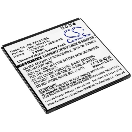 Batterie pour Neffos TP802A (2050 mAh/7.89 Wh, 3.85 V)