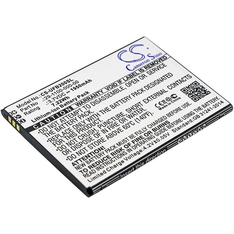 Batterie pour Ulefone Be Touch 2 (1950 mAh/7.22 Wh, 3.7 V)
