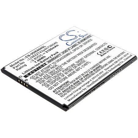 Batterie pour Vodafone Smart E8 (2100 mAh/7.98 Wh, 3.8 V)