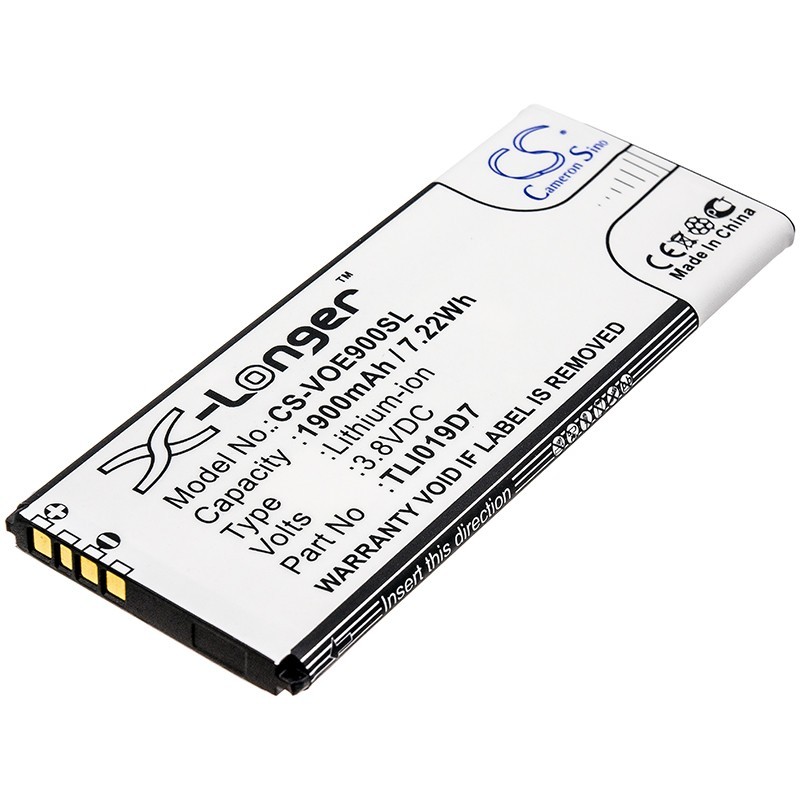 Batterie pour Vodafone Smart E9 (1900 mAh/7.22 Wh, 3.8 V)