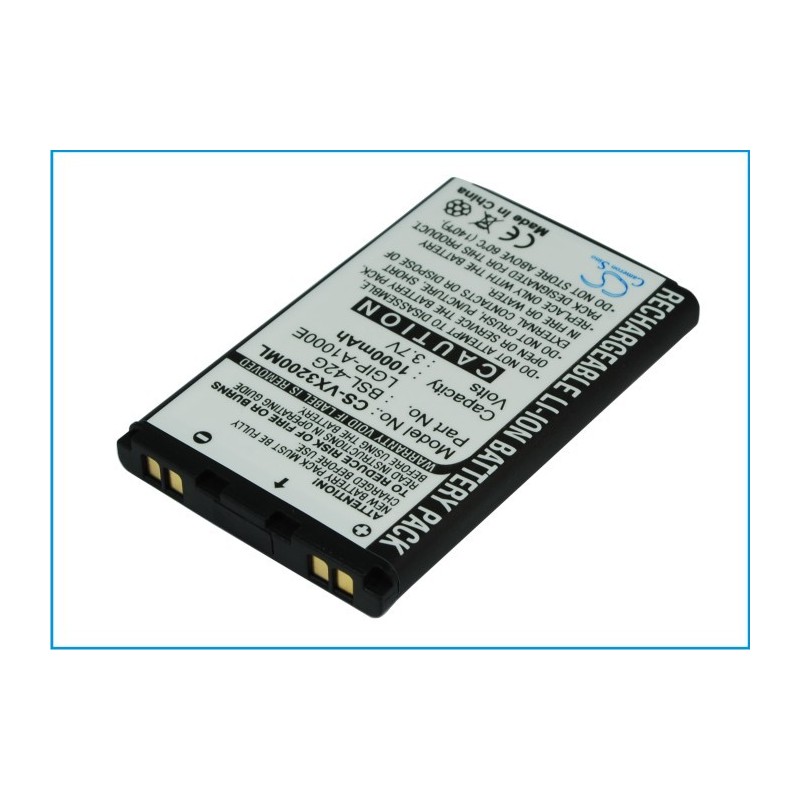 Batterie pour LG CE500 (1000 mAh/3.7 Wh, 3.7 V)