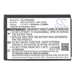 Batterie pour MetroPCS Select (800 mAh/2.96 Wh, 3.7 V)