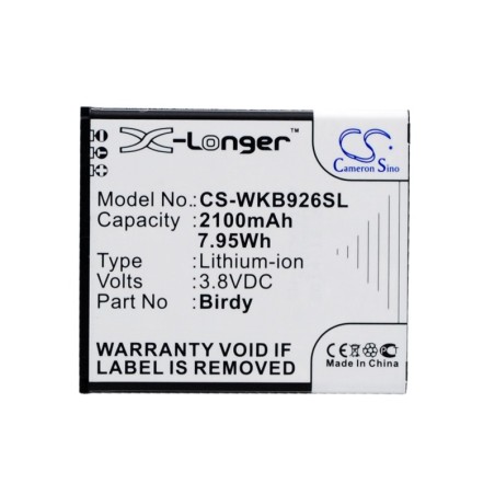 Batterie pour Wiko 9261 (2100 mAh/7.98 Wh, 3.8 V)