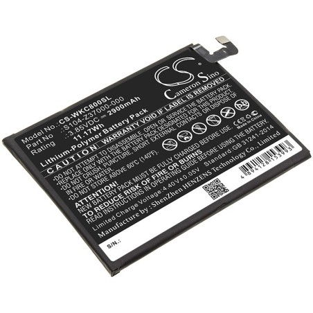 Batterie pour Wiko View 2 Pro (2900 mAh/11.17 Wh, 3.85 V)