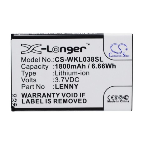 Batterie pour Wiko LENNY (1800 mAh/6.66 Wh, 3.7 V)