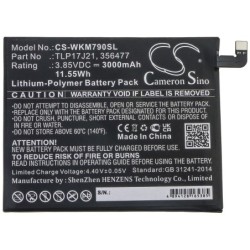Batterie pour Wiko M1790 (3000 mAh/11.55 Wh, 3.85 V)
