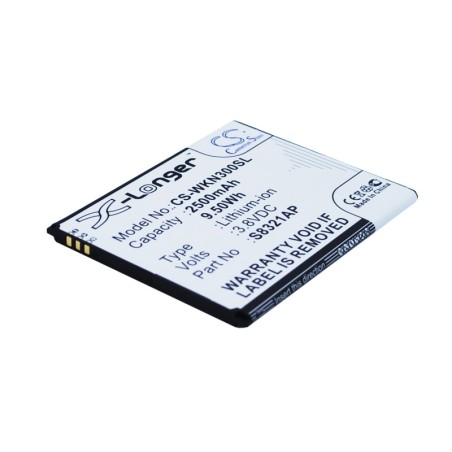 Batterie pour Wiko SLIDE (2500 mAh/9.5 Wh, 3.8 V)