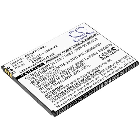 Batterie pour Wiko View Go (2500 mAh/9.63 Wh, 3.85 V)