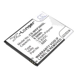 Batterie pour Wiko Pulp 3G (2500 mAh/9.5 Wh, 3.8 V)