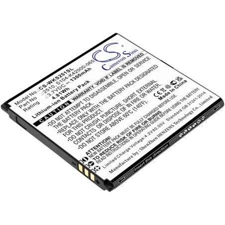 Batterie pour Wiko Sunny 2 (1300 mAh/4.81 Wh, 3.7 V)