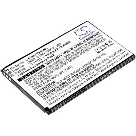 Batterie pour Wiko Sunny 2 Plus (1800 mAh/6.66 Wh, 3.7 V)