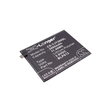 Batterie pour OnePlus A3000 (3000 mAh/11.4 Wh, 3.8 V)