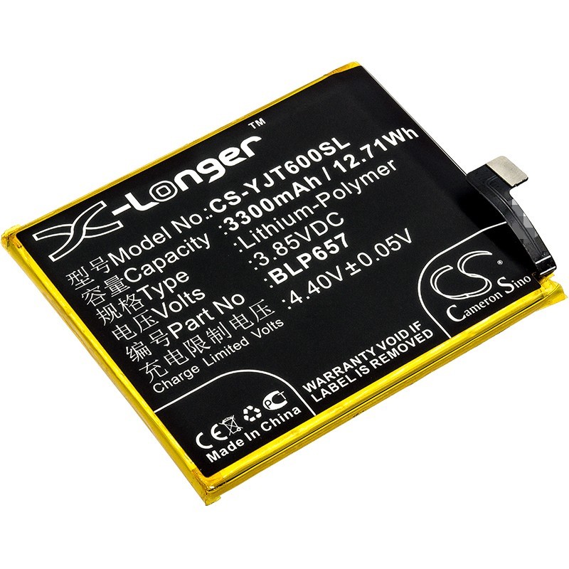 Batterie pour OnePlus 6 (3300 mAh/12.71 Wh, 3.85 V)