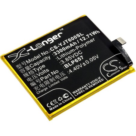 Batterie pour OnePlus A6000 (3300 mAh/12.71 Wh, 3.85 V)