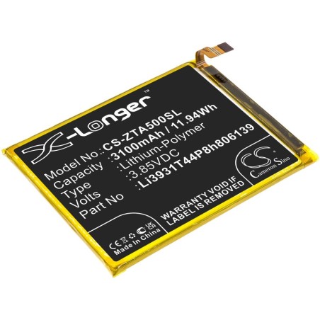 Batterie pour ZTE Vita A4 (3100 mAh/11.94 Wh, 3.85 V)