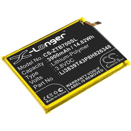 Batterie pour ZTE Blade A7s (3900 mAh/14.82 Wh, 3.8 V)