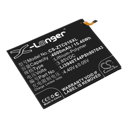 Batterie pour ZTE Axon 7 Max C2017 (4000 mAh/15.4 Wh, 3.85 V)