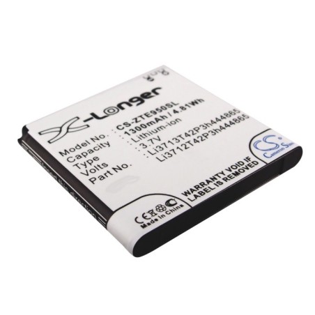Batterie pour ZTE V880 (1300 mAh/4.81 Wh, 3.7 V)