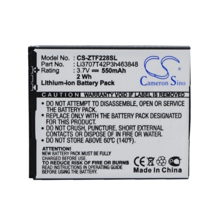 Batterie pour Vodafone 228 (550 mAh/2.04 Wh, 3.7 V)
