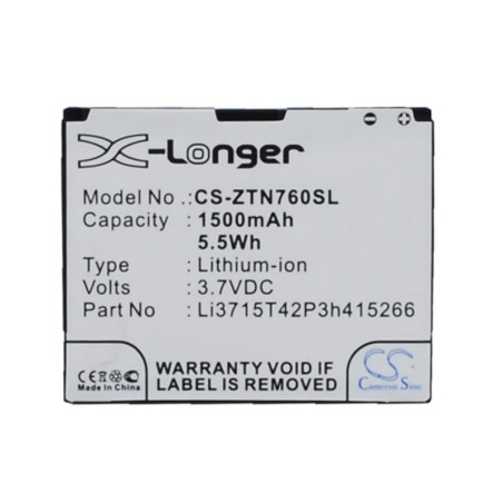 Batterie pour AT&T Avail (1500 mAh/5.55 Wh, 3.7 V)