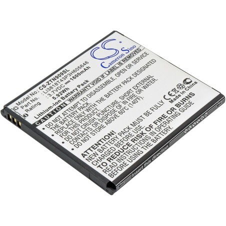 Batterie pour ZTE U818 (1600 mAh/5.92 Wh, 3.7 V)