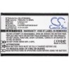Batterie pour ZTE R550 (700 mAh/2.59 Wh, 3.7 V)