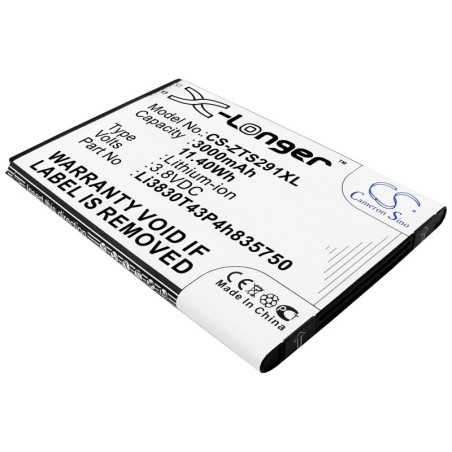 Batterie pour ZTE Avid 916 (3000 mAh/11.4 Wh, 3.8 V)