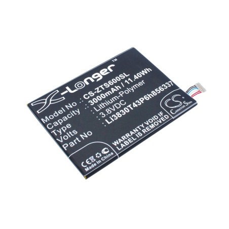 Batterie pour ZTE Blade V Plus (3000 mAh/11.4 Wh, 3.8 V)