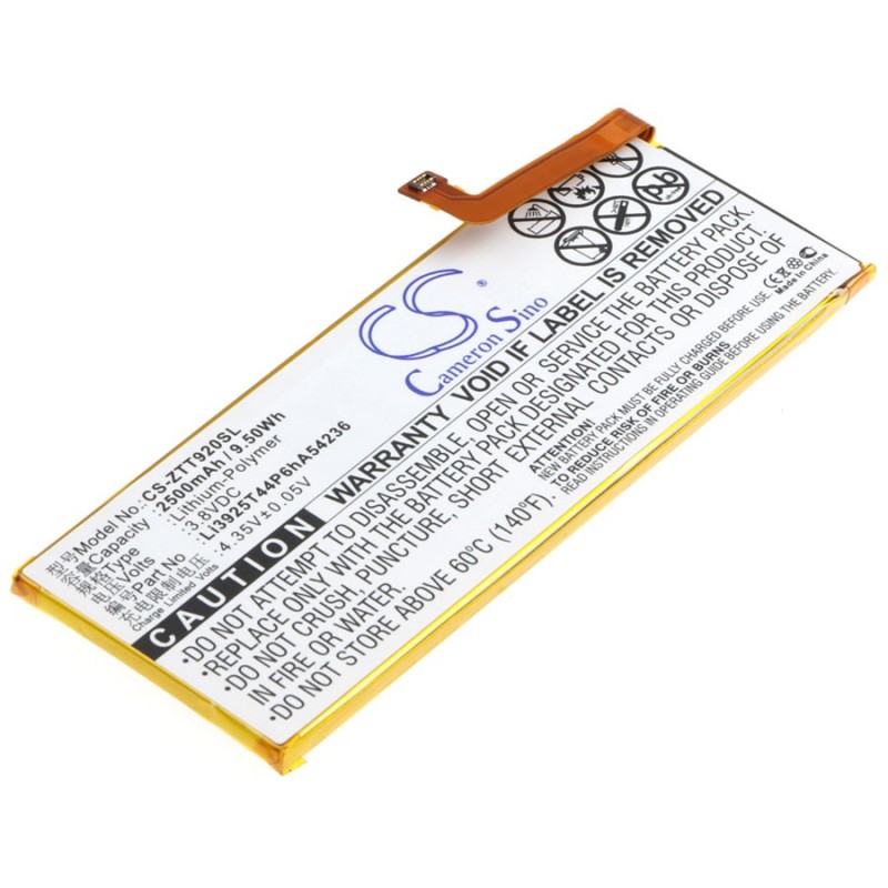Batterie pour ZTE Blade S7 Dual SIM (2500 mAh/9.5 Wh, 3.8 V)
