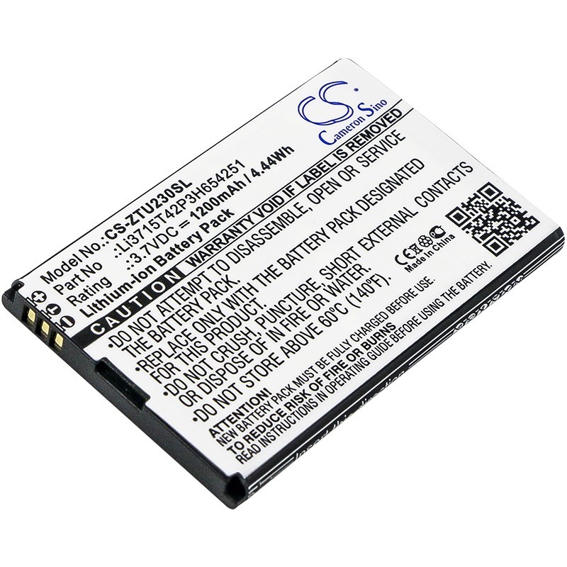 Batterie pour ZTE V960 (1200 mAh/4.44 Wh, 3.7 V)