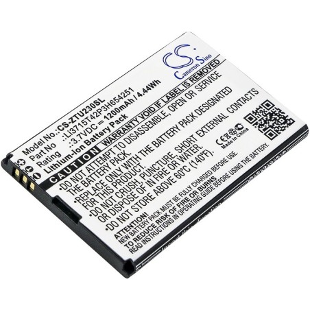 Batterie pour Telstra A6 (1200 mAh/4.44 Wh, 3.7 V)
