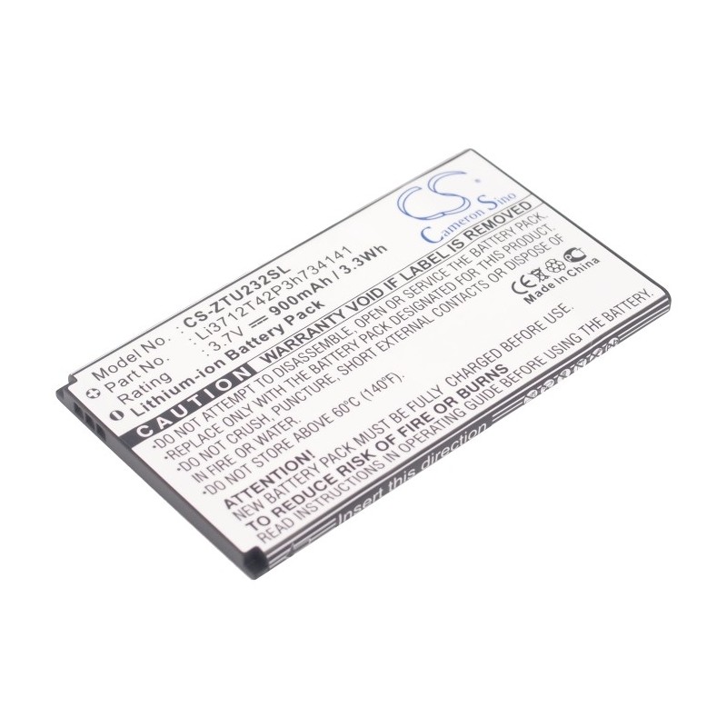 Batterie pour ZTE U236 (900 mAh/3.33 Wh, 3.7 V)