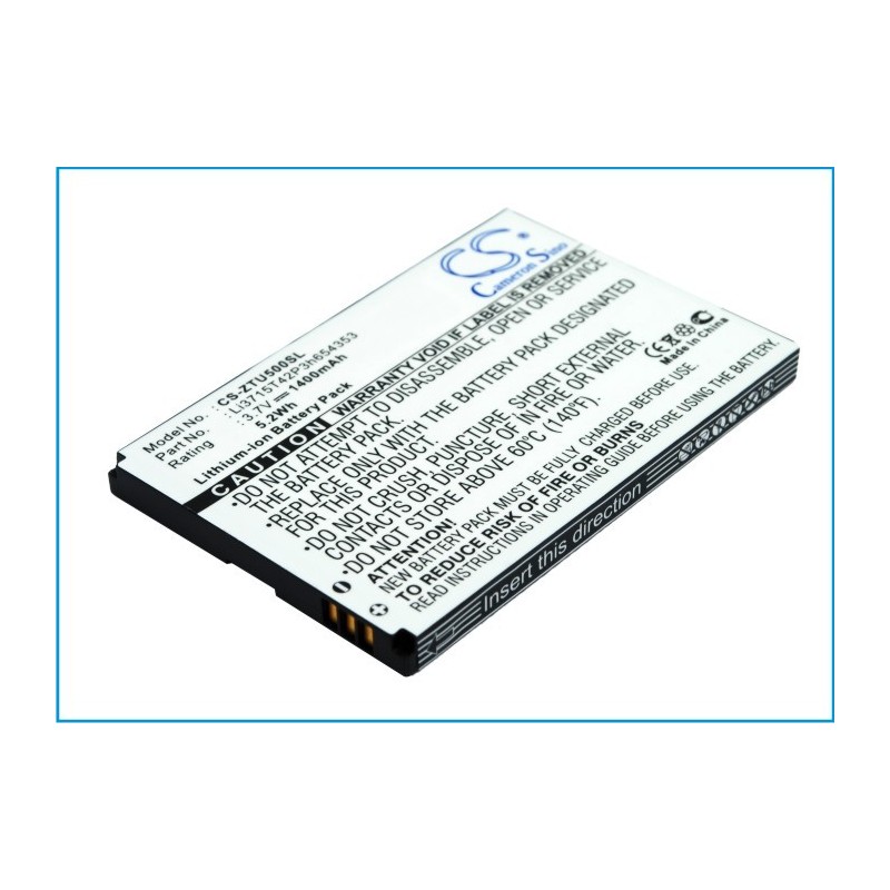 Batterie pour ZTE E760 (1400 mAh/5.18 Wh, 3.7 V)