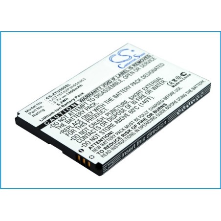 Batterie pour ZTE U980 (1400 mAh/5.18 Wh, 3.7 V)