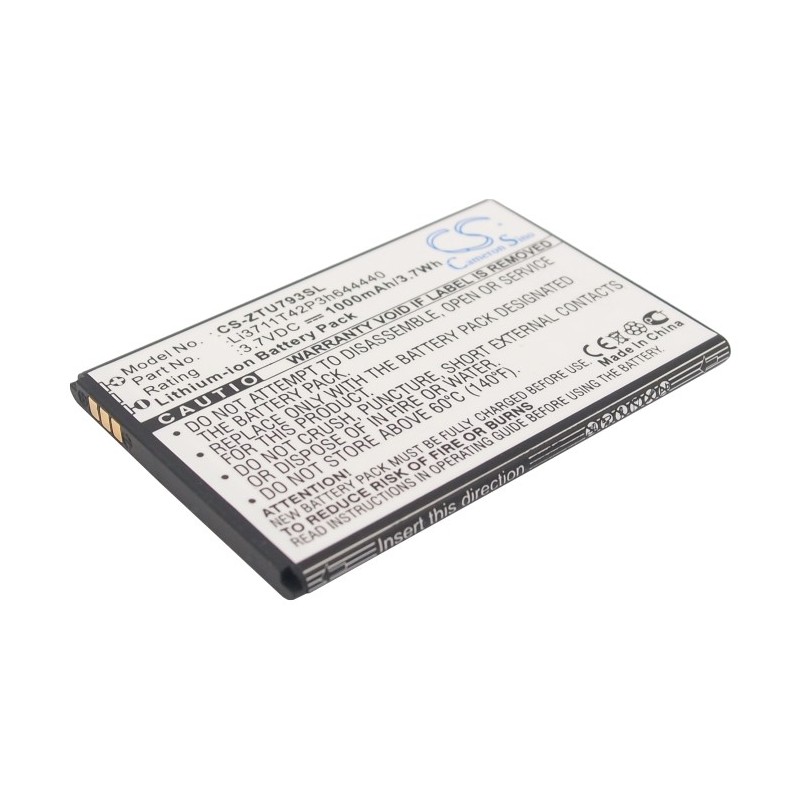 Batterie pour ZTE U793 (1000 mAh/3.7 Wh, 3.7 V)
