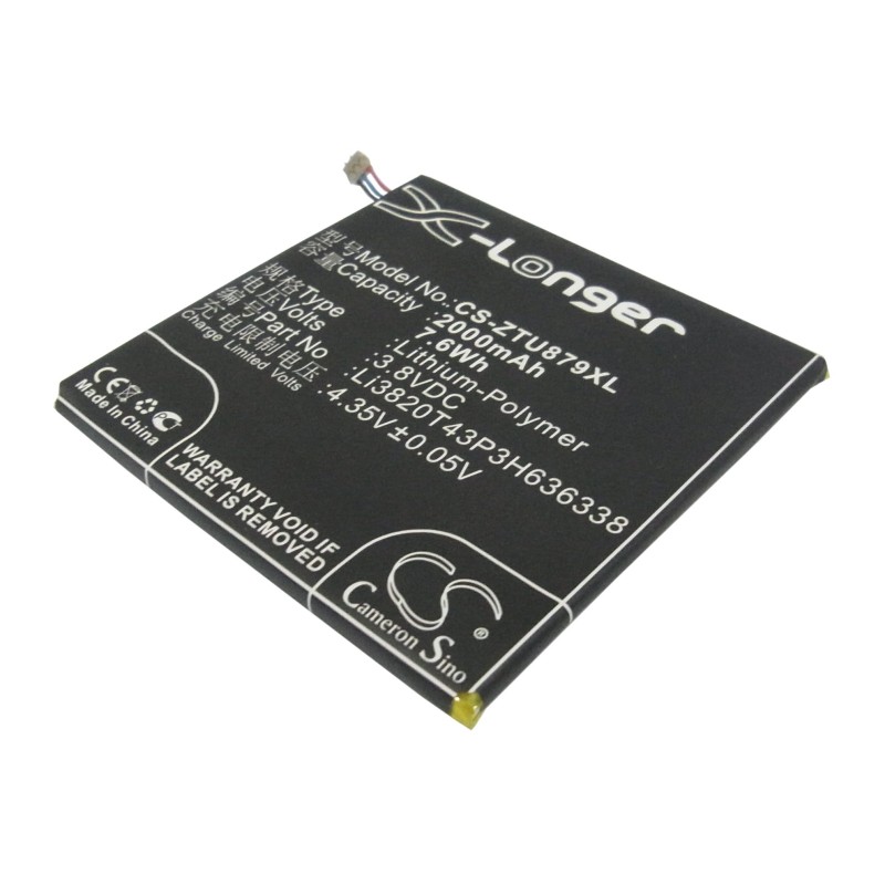 Batterie pour ZTE A75 (2000 mAh/7.6 Wh, 3.8 V)