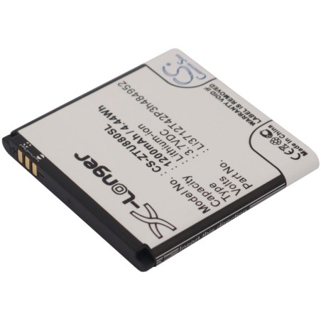 Batterie pour ZTE V793 (1200 mAh/4.44 Wh, 3.7 V)