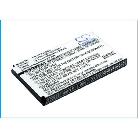 Batterie pour ZTE V617 (600 mAh/2.22 Wh, 3.7 V)