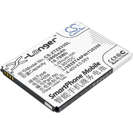 Batterie pour ZTE ZFIVE 2 (2800 mAh/10.78 Wh, 3.85 V)
