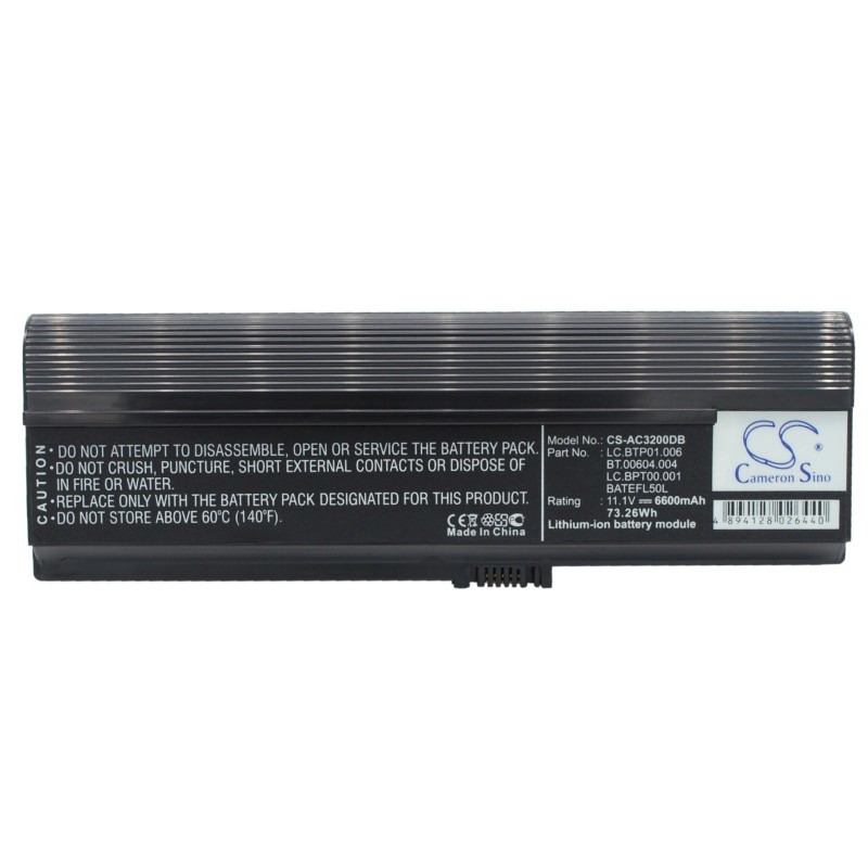 Batterie pour Acer Aspire 5573AWXCi (6600 mAh/73.26 Wh, 11.1 V)