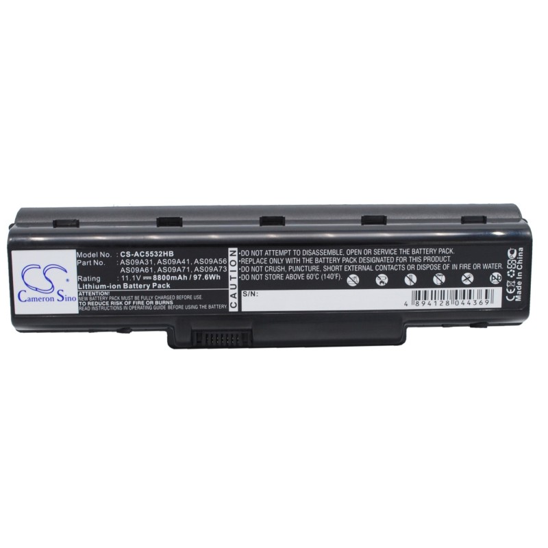 Batterie pour Gateway AS09A75 (8800 mAh/97.68 Wh, 11.1 V)