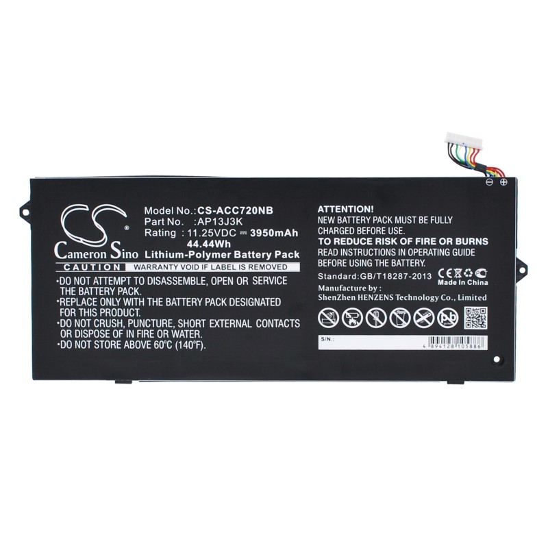 Batterie pour Acer Chromebook 15 CB3-532 (3950 mAh/44.44 Wh, 11.25 V)