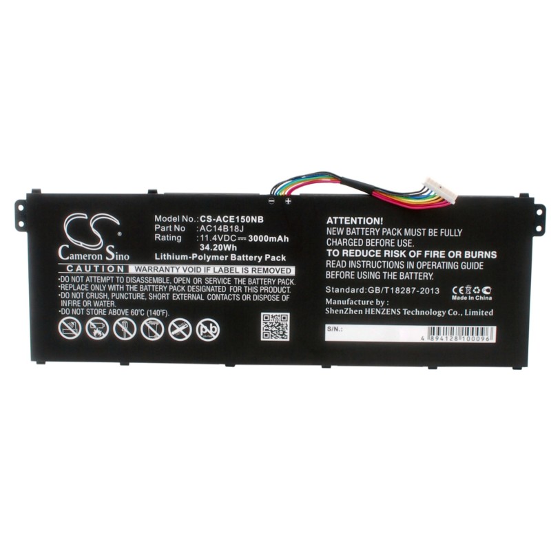 Batterie pour Acer Aspire E11 (3000 mAh/34.2 Wh, 11.4 V)
